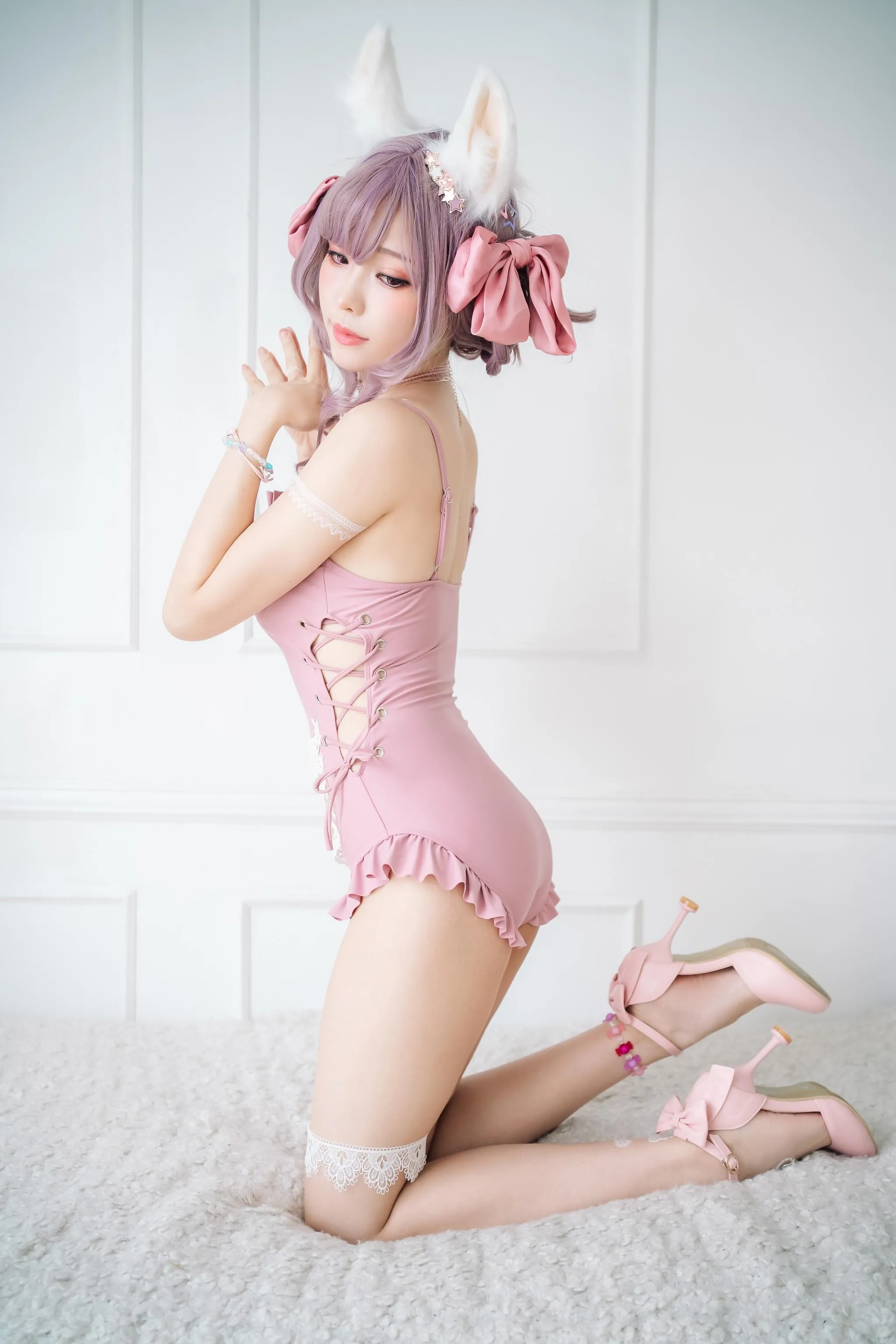 ElyEE子 – NO.82 Fluffy Summer – Original Swimsuit-粉色 [54P]插图6